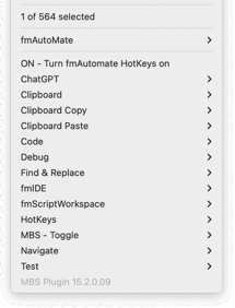 fmAutoMate Script Workspace Context Menu