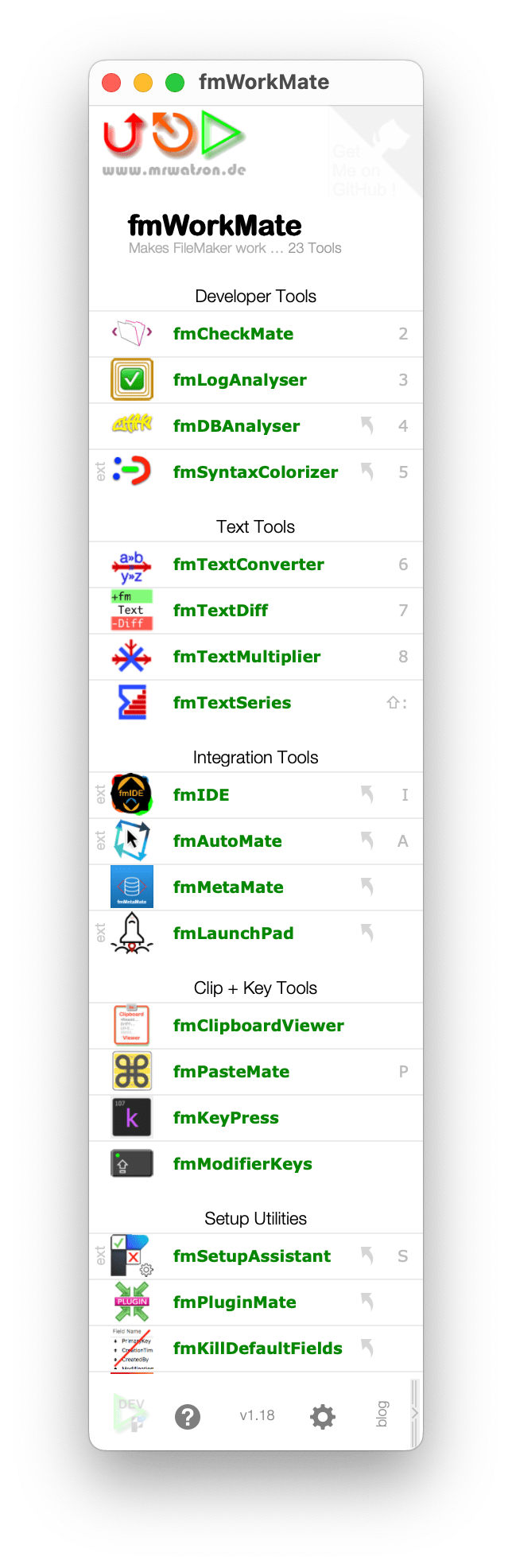 fmWorkMate Toolbox Screenshot