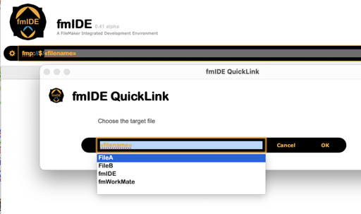 fmIDE QuickLink