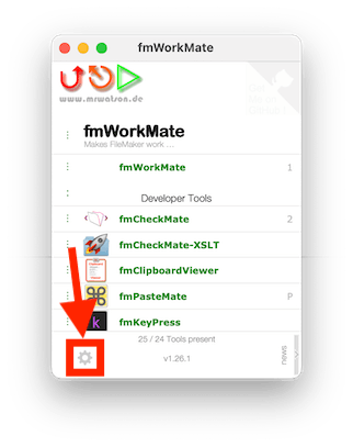 fmWorkMate Settings