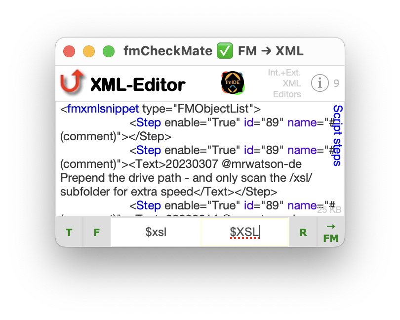 Rename variables with fmCheckMate